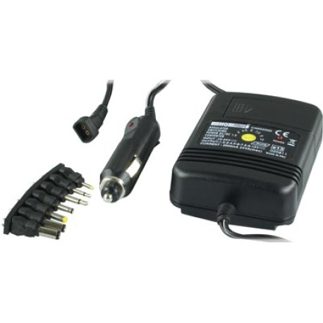 Strömadapter till cigguttag(12V/24V) 1,5-12V 2A 24W flera kontakter
