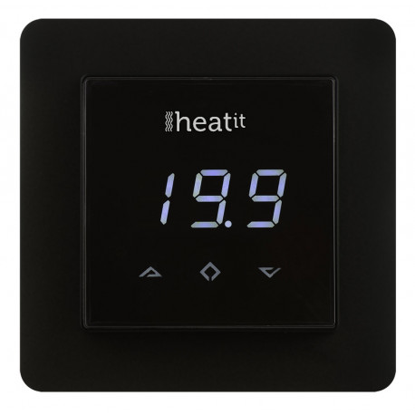 Heatit Z-Wave wall termostat - Black Heatit Z-Wave wall termostat - Black