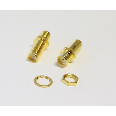 Adapter SMA female to SMA female mountable