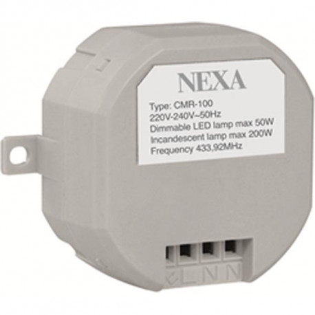 Nexa CMR-100, trådlös mottagare med dimmer, självlärande och kompatibel med System Nexa