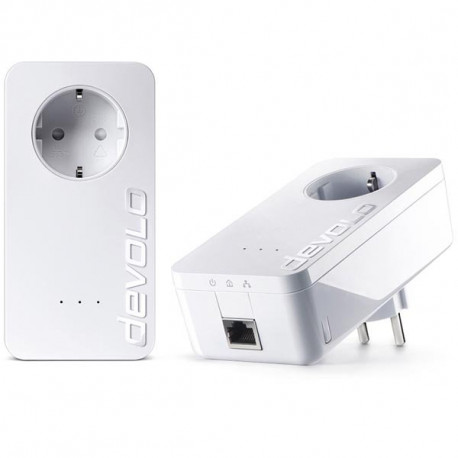 Devolo dLAN 650+ Starter Kit, HomePlug-KIT för LAN, 600Mbps, 2xadaptrar, vit