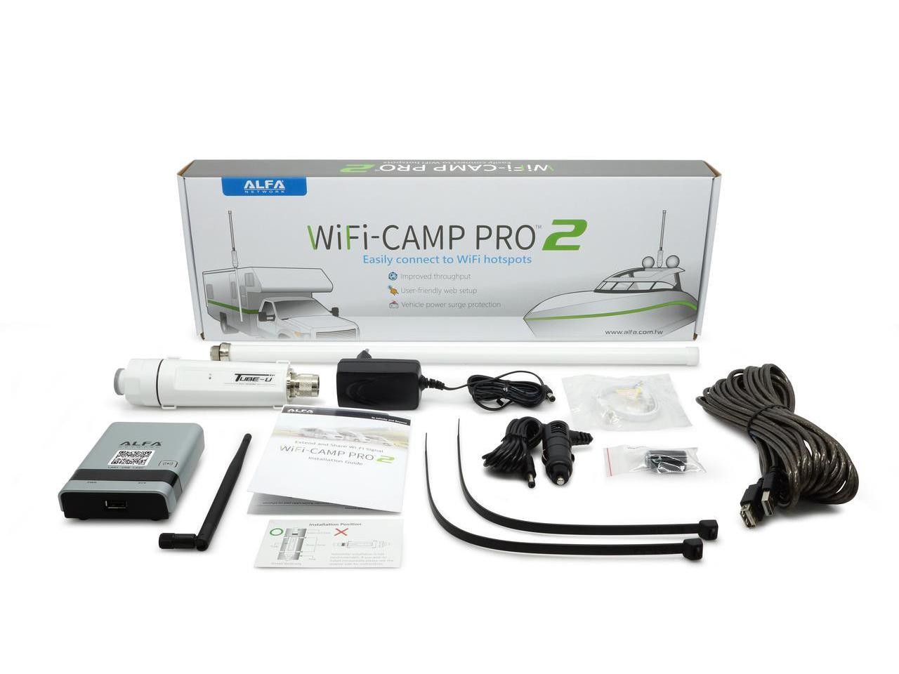 Alfa WiFi Camp-Pro 2 WiFi mottagare för husvagn och husbl Alfa WiFi Camp-Pro 2 WiFi mottagare för husvagn och husbl