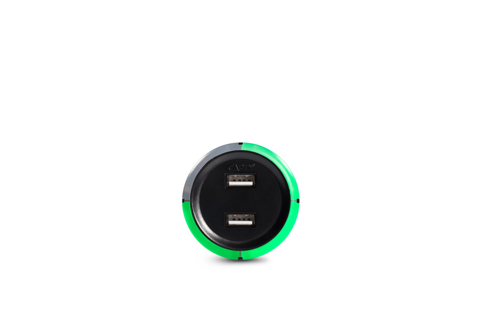 Capidi svart 2-port USB-laddare med säkerhetstimer Capidi svart 2-port USB-laddare med säkerhetstimer