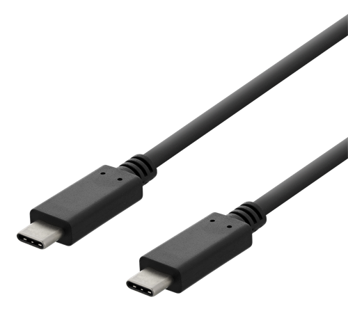 USB-C - USB-C charging cable, 3A, 1m, black