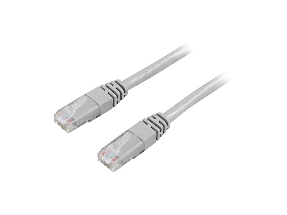 DELTACO U/UTP Cat6a patch cable, LSZH, 0.5m, grey