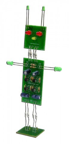 Robot flashes 7 LEDs