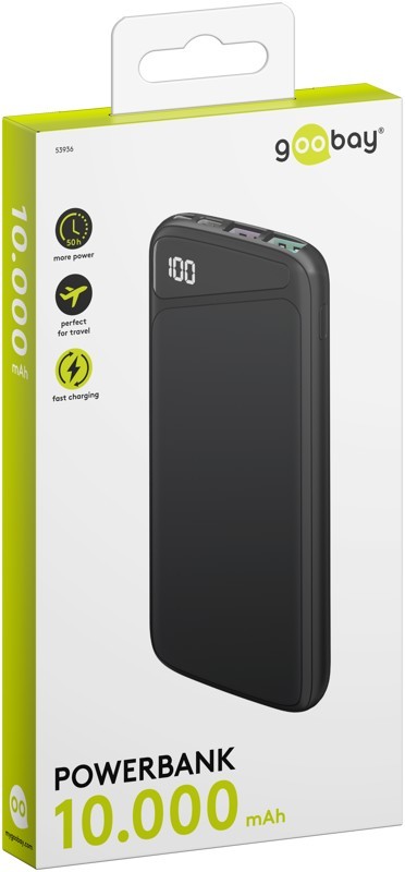Powerbank with 2x USB-A, 1x USB-C 10000 mAh