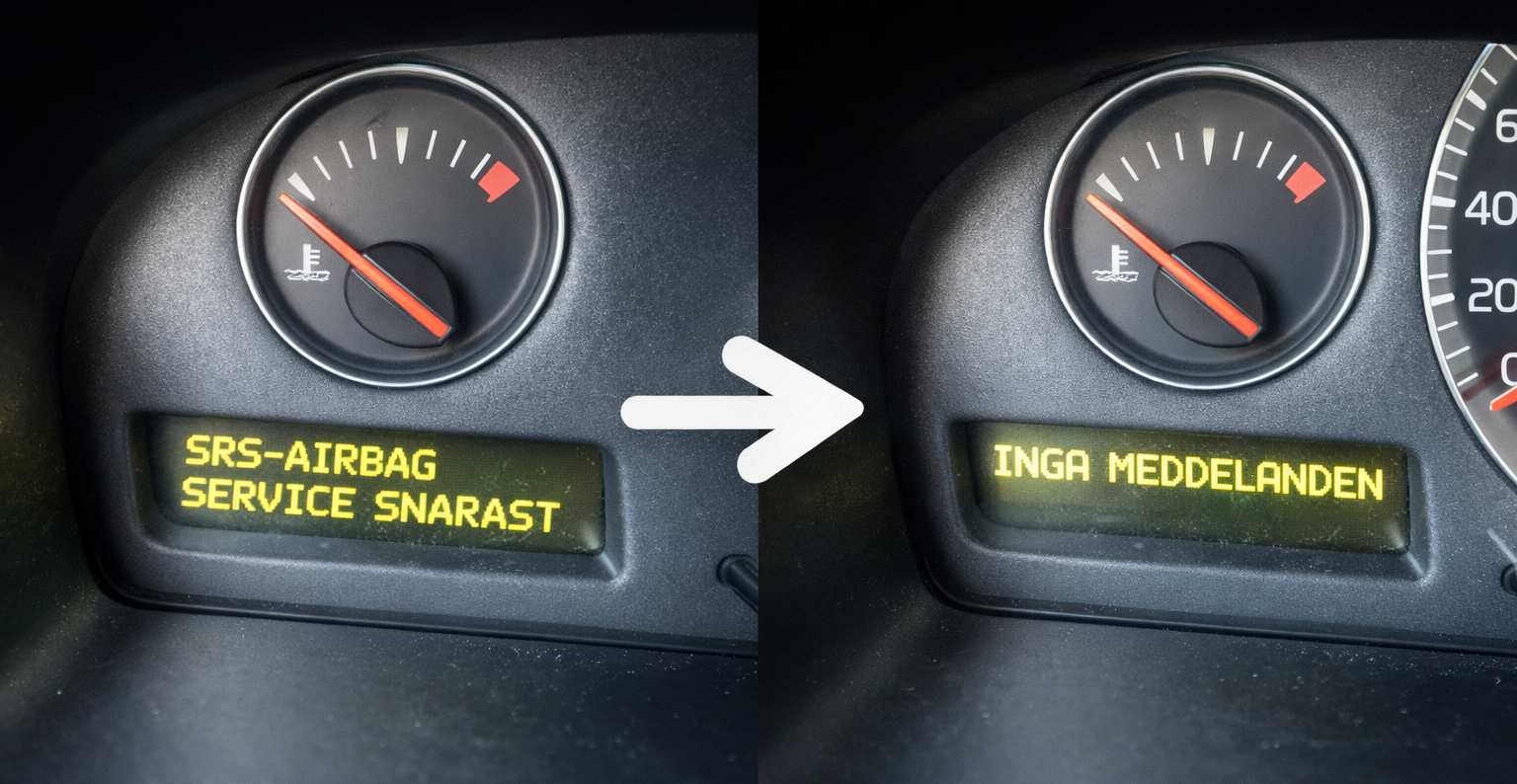 SRS Airbag kit after removing rear seat Volvo