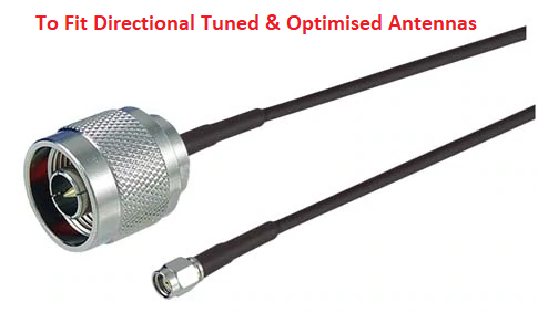 Times Microwave Systems LMR-100 N-male to RP-SMA male window feed-through 1m