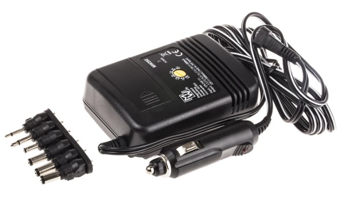 Minwa Car Charger, 12-24VDC Input, 1.5-12VDC Output Plug In, 2A