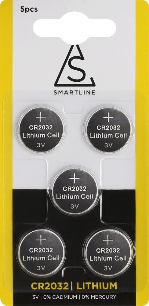Knappcell lithium CR2032 5-PACK