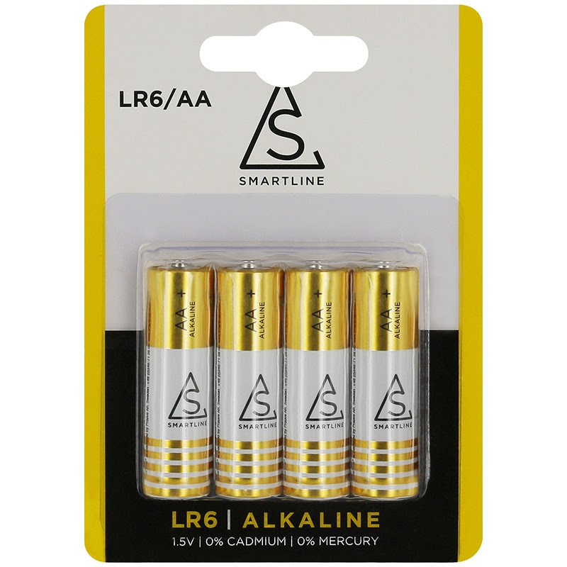 Alkaliska batterier AA LR6 1,5V 4-PACK"