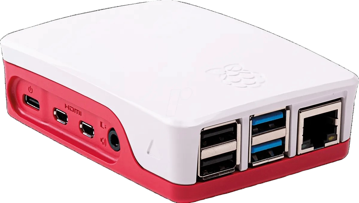 Raspberry Pi Case for Pi4 - Red/White