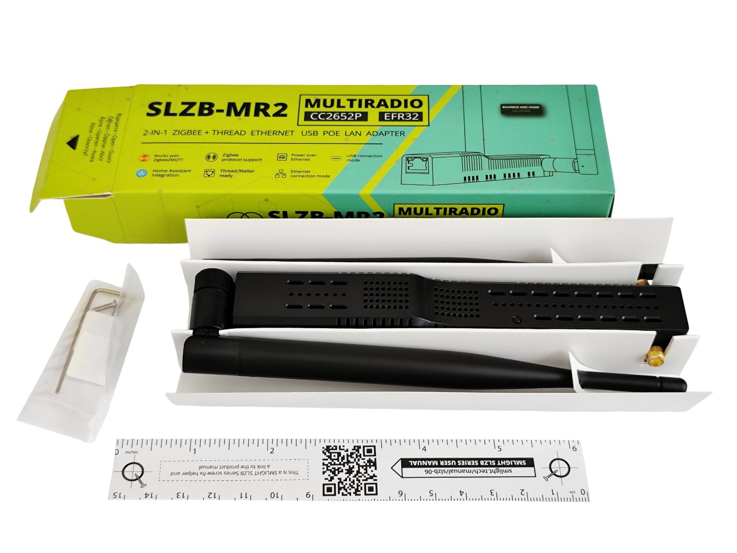 SMLIGHT SLZB-MR2U – Zigbee 3.0 LAN Gateway with PoE and Z2M