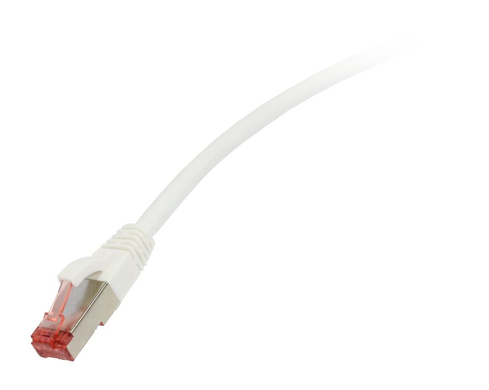 Patch cable RJ45, CAT6 250Mhz, 10m white, S-STP(S/FTP), LSZH, Synergy 21