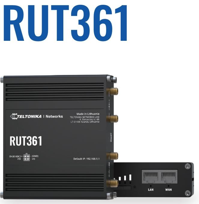 Teltonika RUT361 4G (LTE) – Cat 6 up to 300 Mbps, 3G – Up to 42 Mbps