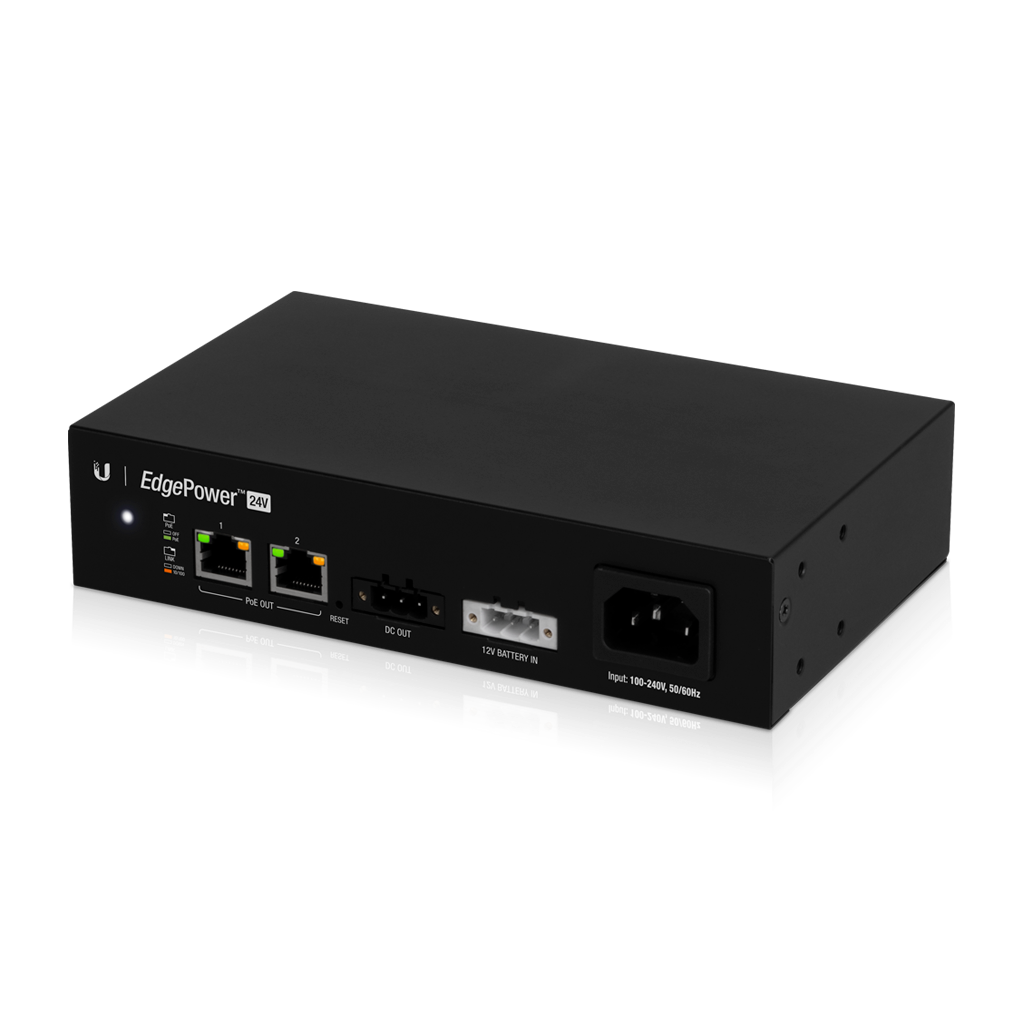 EdgePower 24V features 24VDC and 2 RJ45 PoE Ports