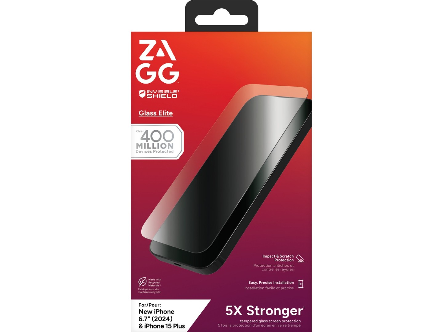 InvisibleShield Glass Elite iPhone 16 Plus / 15 Plus Skärmskydd