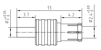 Adapter CRC-9 female to TS9 male