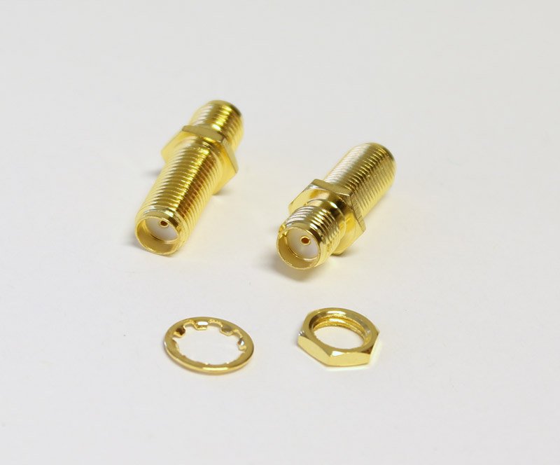 Adapter SMA female to SMA female mountable